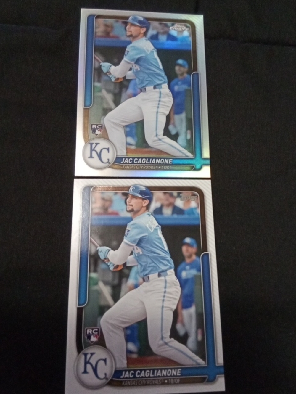 Topps Jac Caglianone Kansas City Royals Rc Cards - Blue & White